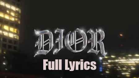 dior rap lyrics|dior lyrics song.